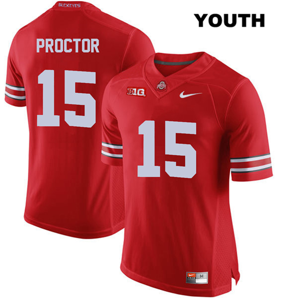 Ohio State Buckeyes Youth Josh Proctor #15 Red Authentic Nike College NCAA Stitched Football Jersey HS19K37FE